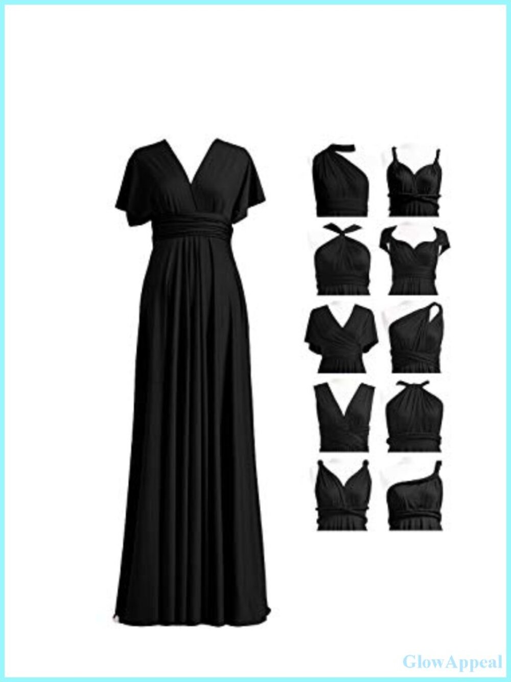 Maxi Infinity Bridesmaid Dress Convertible Multi-Way Wrap Free Bandeau Plus Size